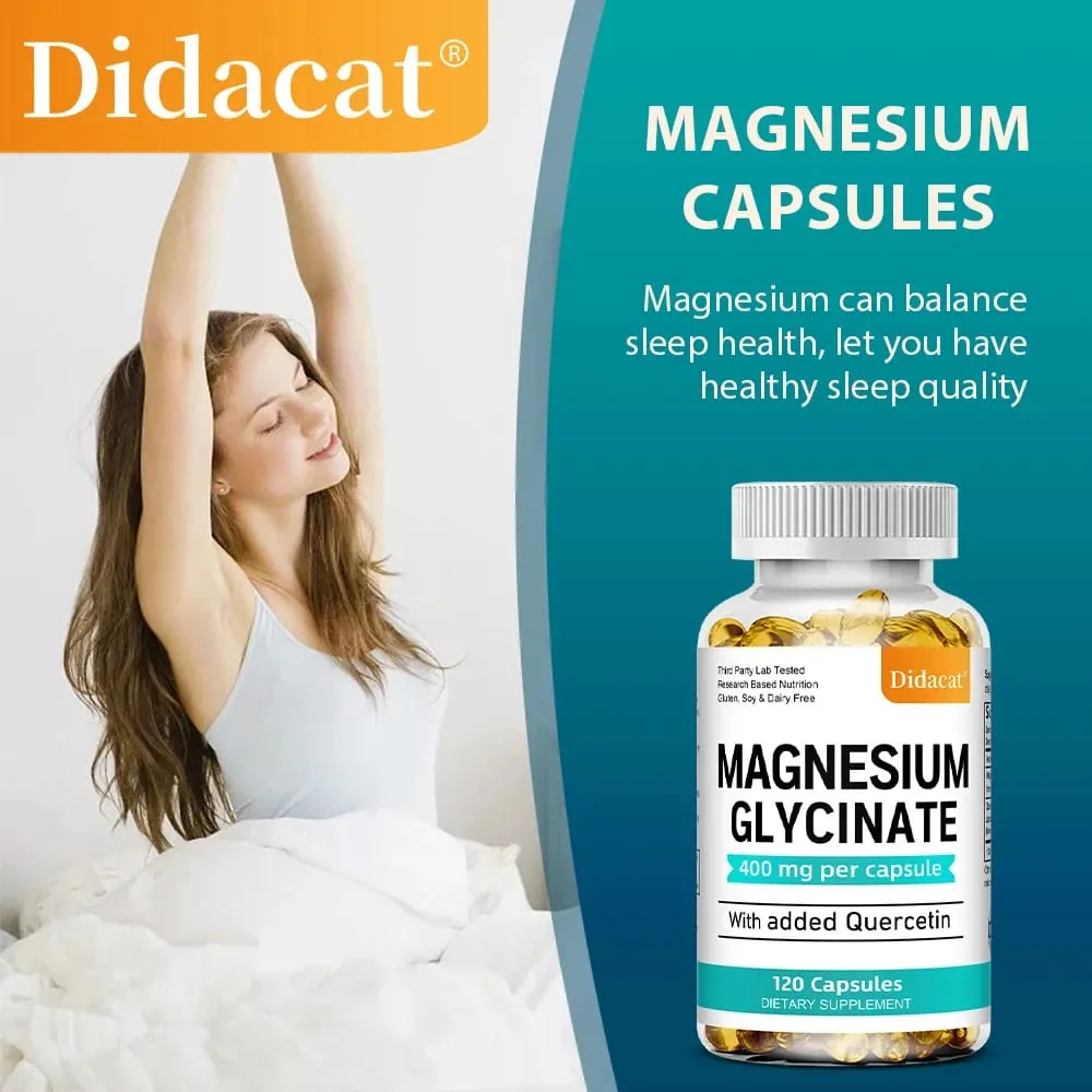 Glicinato de magnésio - com quercetina melhora a saúde cardiovascular, reduz o estresse e promove o crescimento muscular do sono saudável — image 3