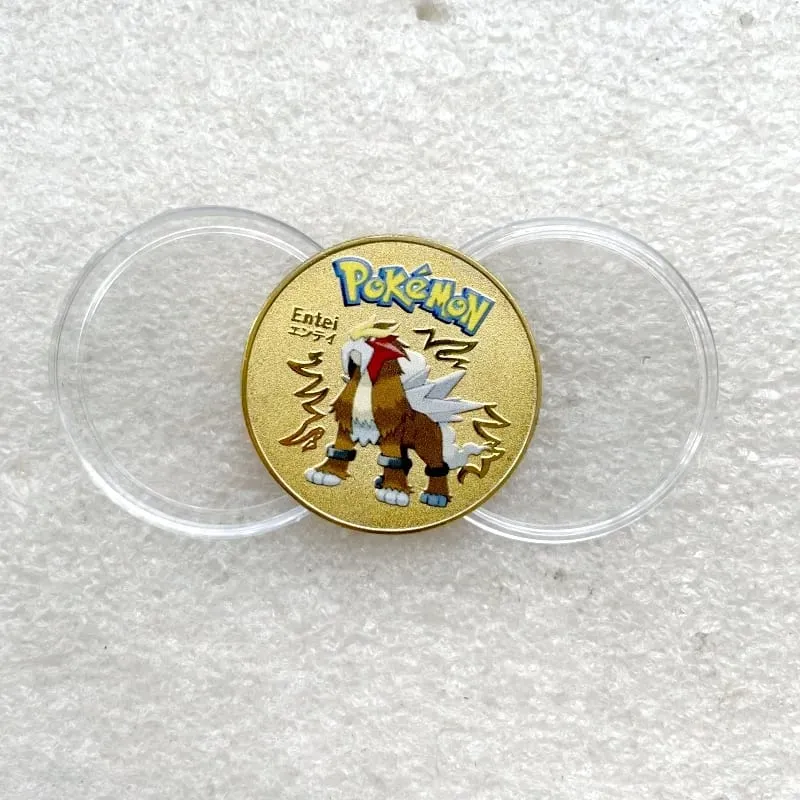 Pokemon złote monety Pikachu Anime pamiątkowa moneta Charizard złota okrągła metalowa moneta zabawki — image 15