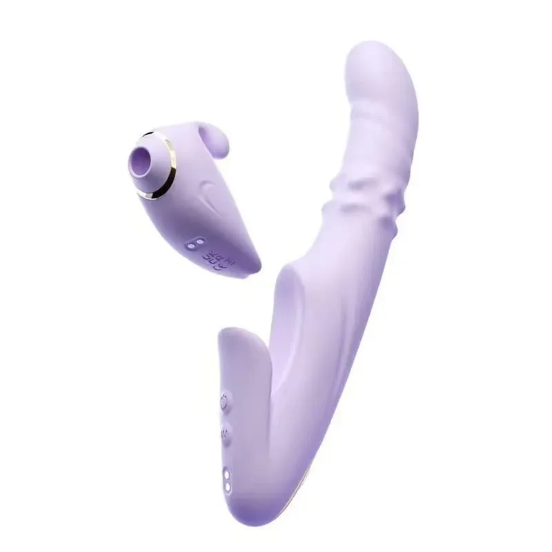 Thrusting Vibrator Odnímatelný přísavník Orgasmus Stimulátor klitorisu Ovládání APP 9 Sání a 9 Teleskopických režimů Sexuální hračky pro ženy