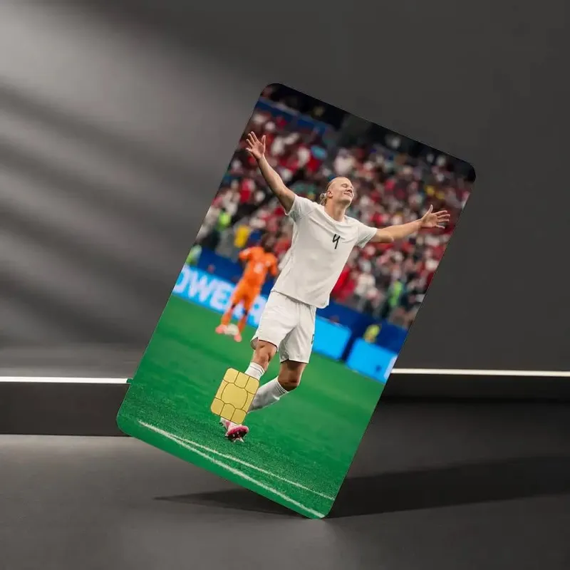 Football Star E-Erling H-Haaland Sticker Film Tape Skin for Credit Card Debit Card Waterproof Stickers