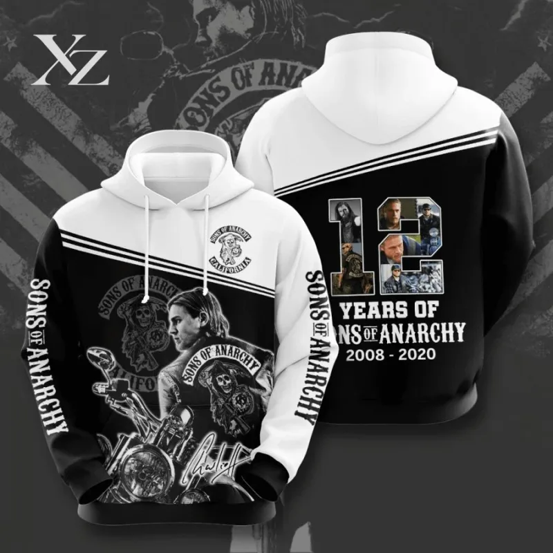 Hot Sale Men's 3D Print Hoodies Sweatshirts Sons of Anarchy Street Style Unisex Loose Casual Pullover Y2K Tracksuit Autumn — image 5