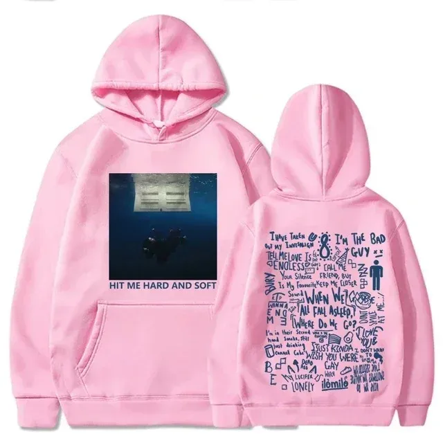 Hit Me Hard и Soft Tour толстовка с капюшоном Billie пуловер для мужчин певица графический принт осень-зима флисовые кофты для фанатов — image 8
