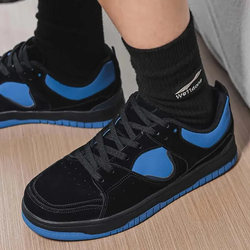 Men Sneakers Spring Summer Plus Size Casual Board Shoes Suede Texture Color Block Flat Sole Retro Streetwear — image 5