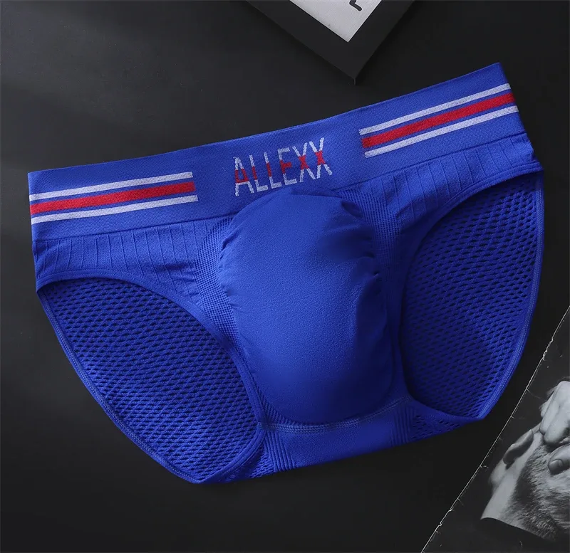 Nen ชุดชั้นใน Letter เอวกว้าง cuecas masculino sexys Tøy ผู้ชาย cueca ตาข่าย Sissy lencerías muy ร้อน U นูน calzoncillos hombre — image 5