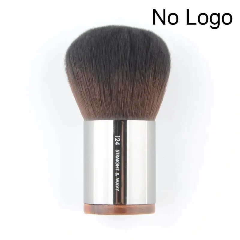 1 pieza #112 brocha de maquillaje de base plana en ángulo portátil cubierta de base de pulido de madera Natural brochas de maquillaje profesionales — image 9