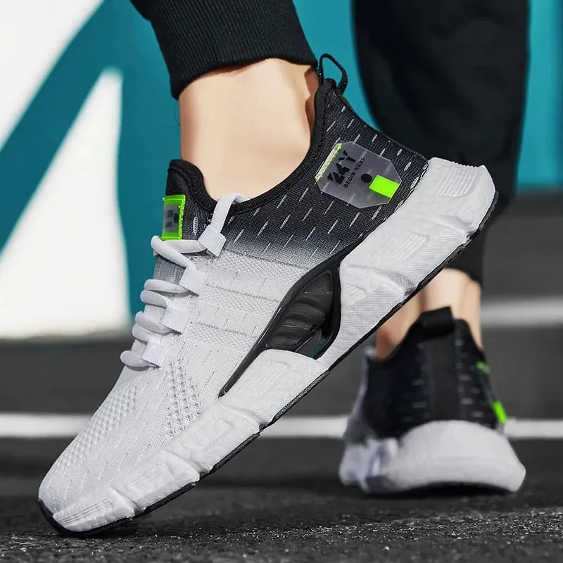 Sepatu Pria Fashion Baru Sepatu Kasual Pria Bersirkulasi Ringan Sepatu Olahraga Lari Jogging Luar Ruangan Nyaman Jaring Zapatos — image 3