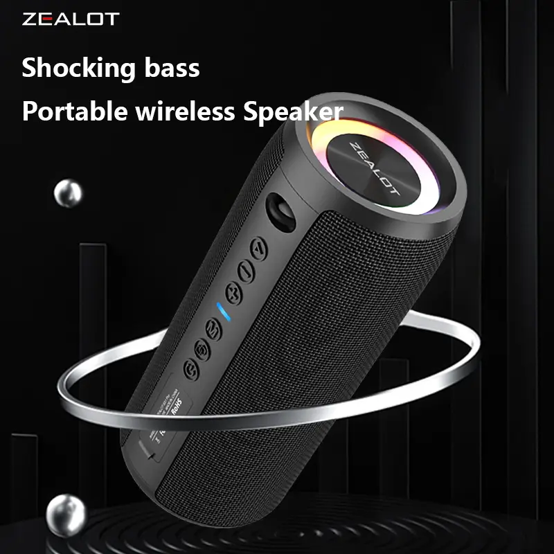S51 Pro 40W trådlösa högtalare Utomhus Bärbar Subwoofer Högtalare 5200mAh Batteri 24 timmars speltid Hög stereo.
