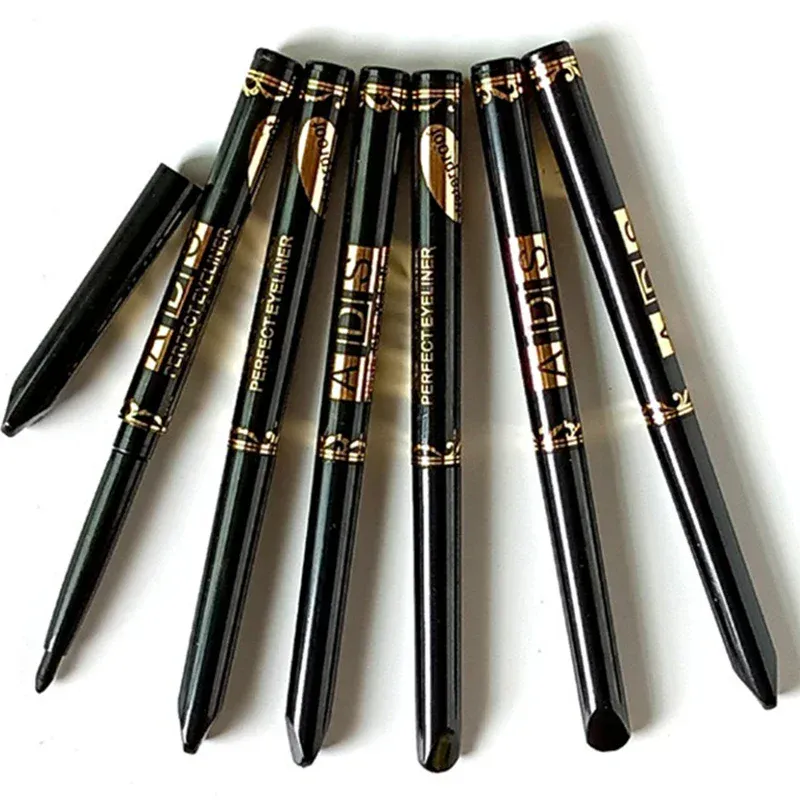 อายไลเนอร์เจลอัตโนมัติดินสอกันน้ำ Long Lasting Black Eye Liner Twist-Up No Sharpening Easy Glide แต่งหน้าสำหรับผู้หญิง