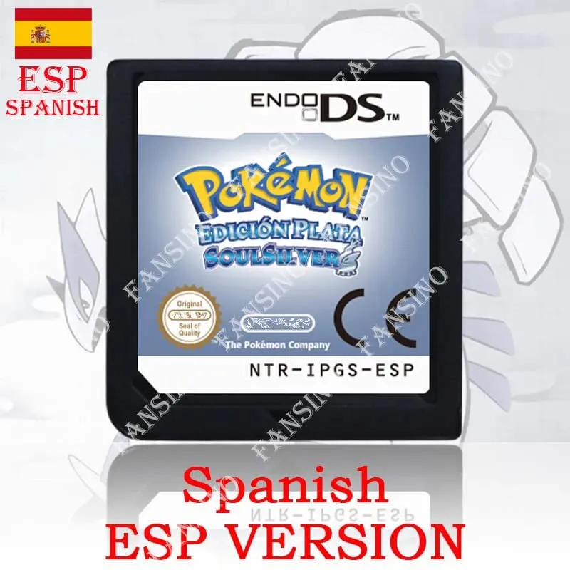 (미국 EUR AUS NOE ESP FRA ITA) 포켓몬 HeartGold SoulSilver 버전 고품질 정통 1:1 복제 DS 비디오 게임 카트리지 — image 15