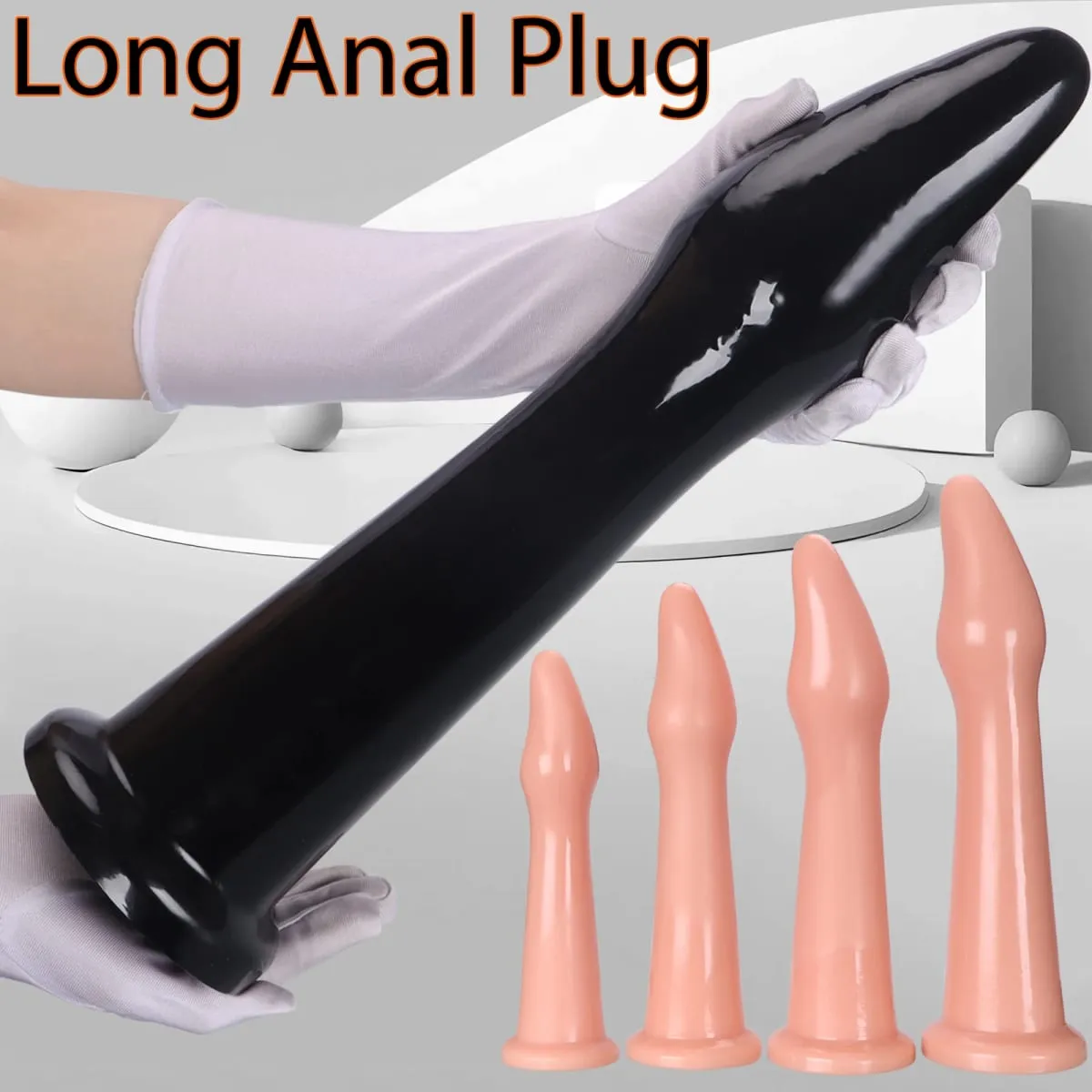 4 Sizes Long Anal Plug Big Anal Dialator Dildo Huge Long Large XL Anal Plug Training Expansion Butt Plug Sex Toys for Women Gay