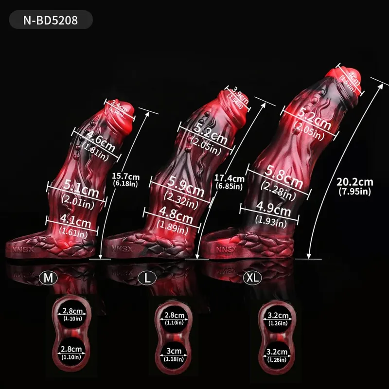 Large Horse And Wolf Penis Sleeve Closed Cock Sheath Sex Toy For Men Penis Enlargement Delay Ejaculating M L XL Size