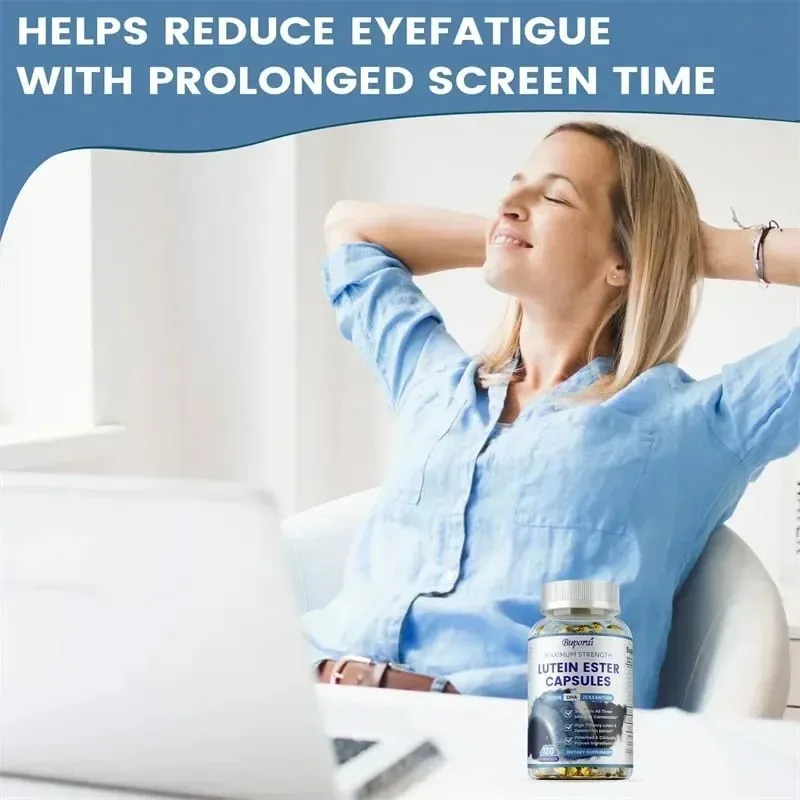 Cápsulas de éster de luteína - Apoiam a saúde ocular, mantêm a visão clara, aliviam a fadiga ocular, anti-oxidação, protegem contra os raios UV