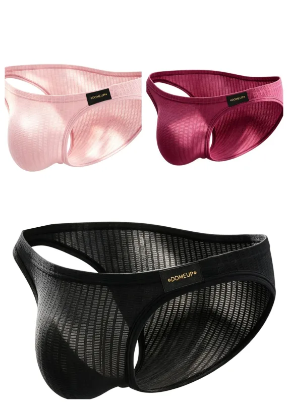 Men's Low‑rise Briefs Waffle Texture Hollow Breathable Sports Underwear Male Pouch Triangle Underpants — image 15