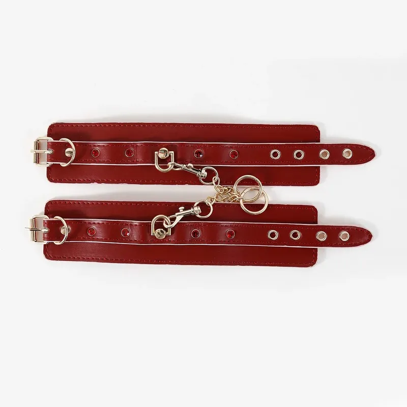 7pcs Sex Toys Set BDSM Bondage Adult Products shaped Mouth Plug Toy Beating Flirting Neck Cover Eyelid Mask Leather Handcuffs — image 11