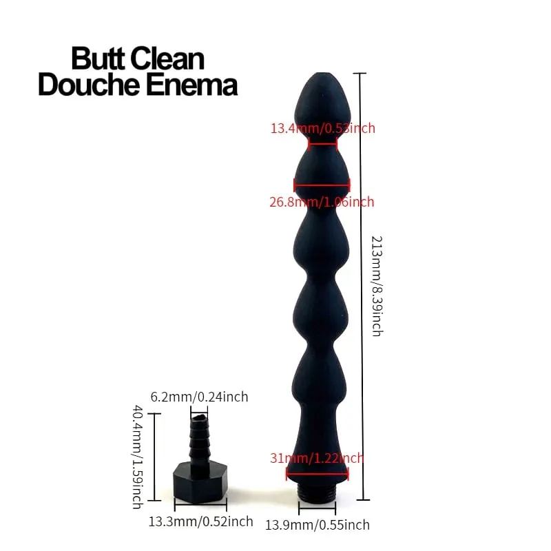 Silicone Anal Vaginal Douche Butt Plug Multi-Function Enema Plug-In Shower Anal Dilators Mga Pang-adulto Mga Laruan ng Pang-adulto Mga Laruang Pang-Sex — image 9
