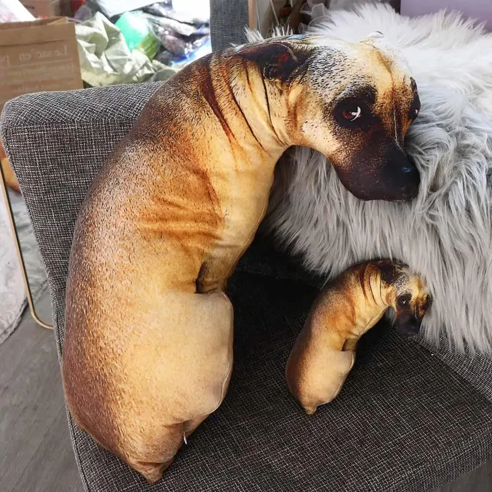 Cute 3D Lifelike Animal Throw Pillow Soft Creative Dog Pillow Cushion Home — image 4
