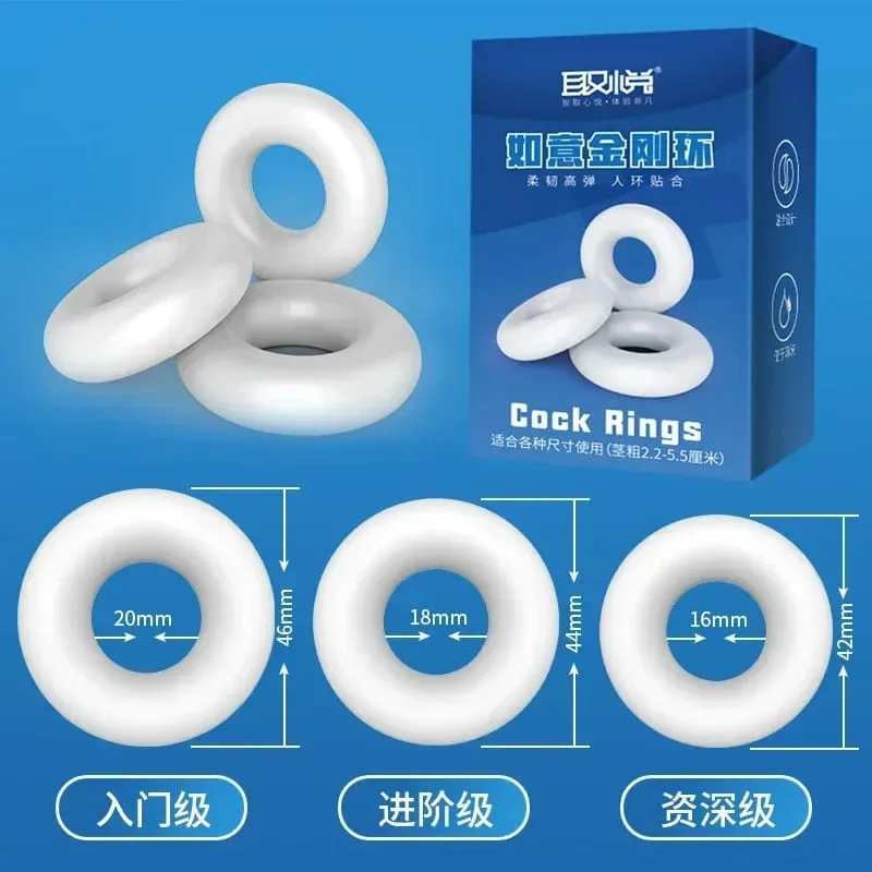 3pcs Penis Cock Ringen Volwassen Goederen Voor Mannen 18 + Vertraging Ejaculatie Adult Sex Toys Multifunctionele Voor Beginners langdurige Cockring — image 5