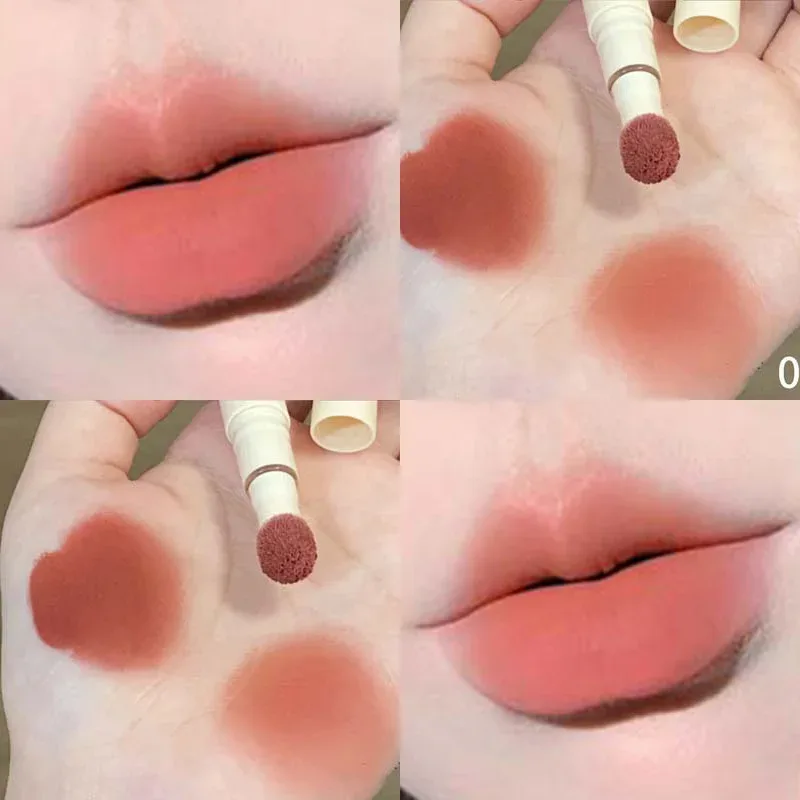 Mousse Velvet Matte Lip Tint Sponge Tip Design Creamy Non-Dry Texture Soft Foggy Finish for Natural Daily Lip Makeup