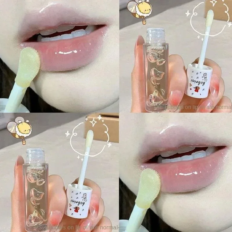 Mézes ajakolaj víz könnyű átlátszó üveg Honey ajak hidratáló ajakolaj hidratáló ajkak diák megfizethető — image 7