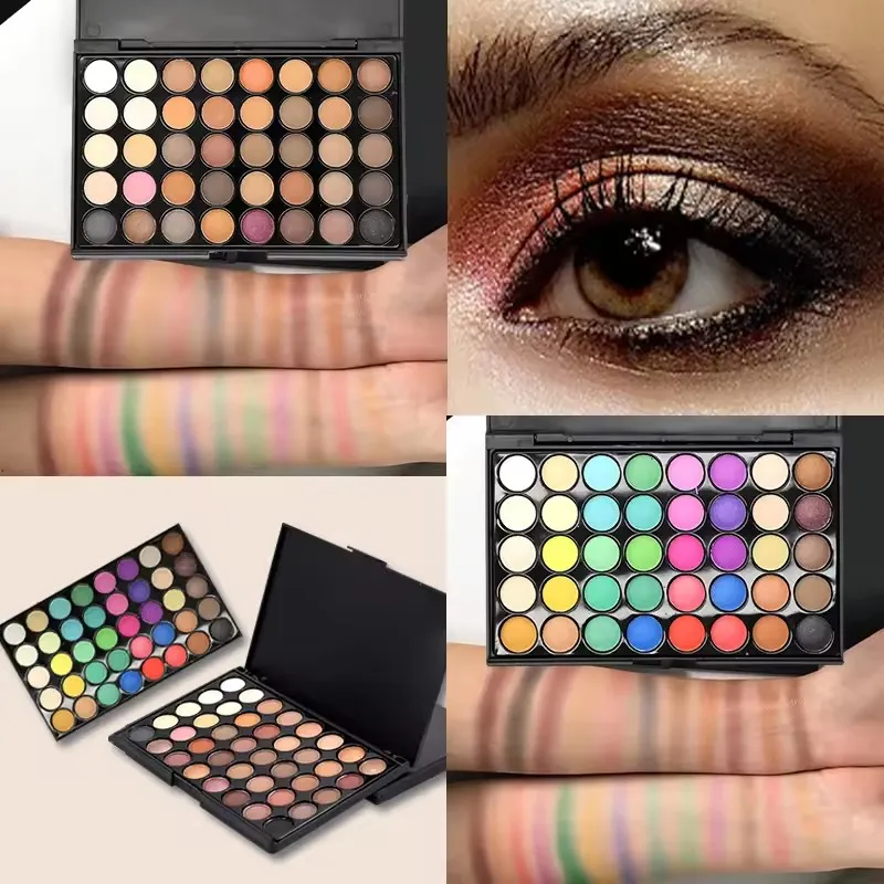 Glitter Matte Waterproof Palette Powder Cosmetics Kit Eyebrow Pencil Eyeliner Pen Mascara Makeup Brushs Eye Cosmetics — image 2