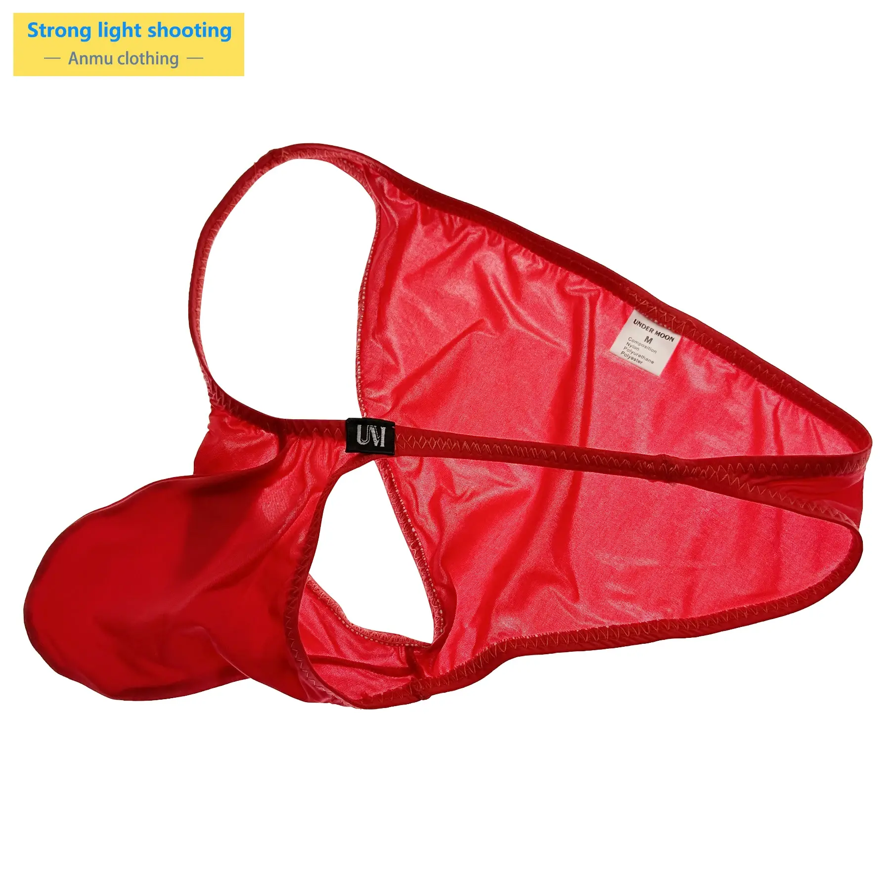 Panlalaking Napakalaki at Kumportableng Pouch Ice Panty Semi-Transparent Sexy Underwear para sa Araw-araw na Paggamit