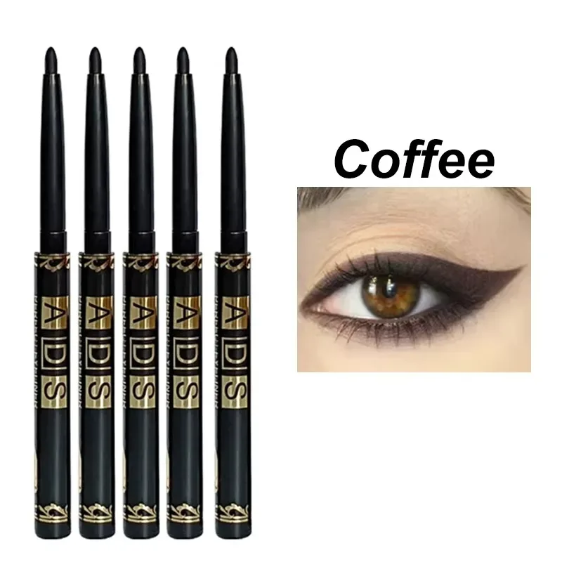 อายไลเนอร์เจลอัตโนมัติดินสอกันน้ำ Long Lasting Black Eye Liner Twist-Up No Sharpening Easy Glide แต่งหน้าสำหรับผู้หญิง