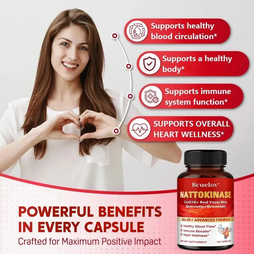 Nattokinase Capsules - Supports Heart and Circulatory Health Helps Maintain Daily Health Provides Energy Non-GMO — image 5