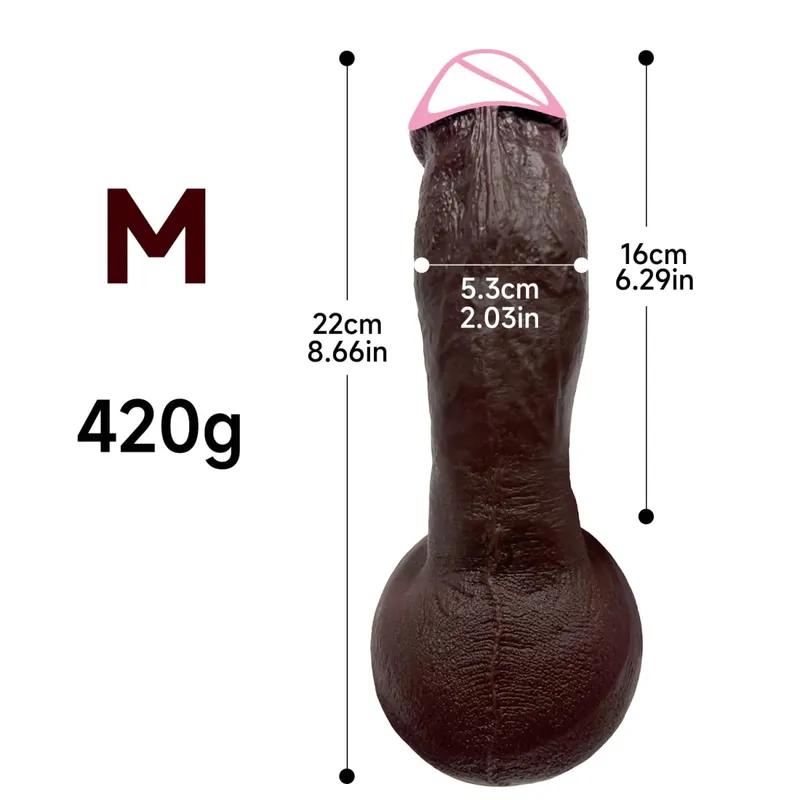 Consolador grueso realista para hombres y mujeres, pene de silicona, pene grande, tapón Anal, juguete sexual para hombres y mujeres Gay, 3 tamaños, sensación de piel suave, realista y grueso — image 9