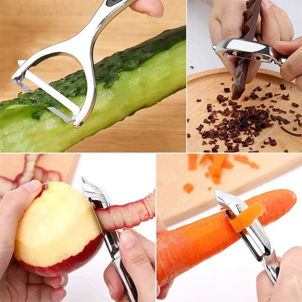 Éplucheur de légumes en acier inoxydable, éplucheur de pommes de terre, râpe à carottes multifonctionnelle, outils à fruits, accessoires de cuisine, barre Pelador gastronomique — image 3