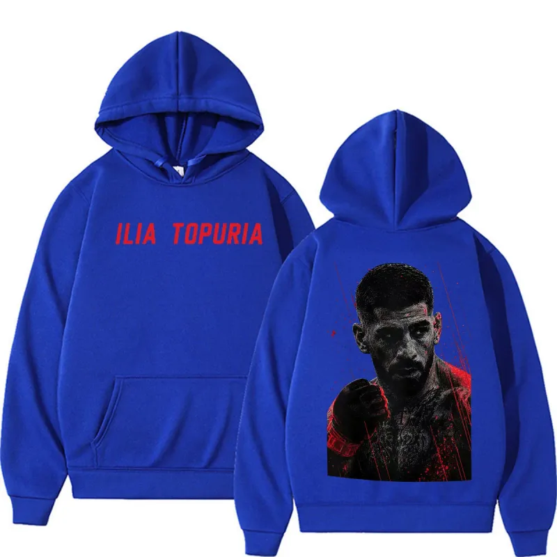 Ilia Topuria El Matador Vintage Graphic Hoodies Men's Clothing Violence Aesthetic Sweatshirts Casual Fleece Pullovers Streetwear — image 10