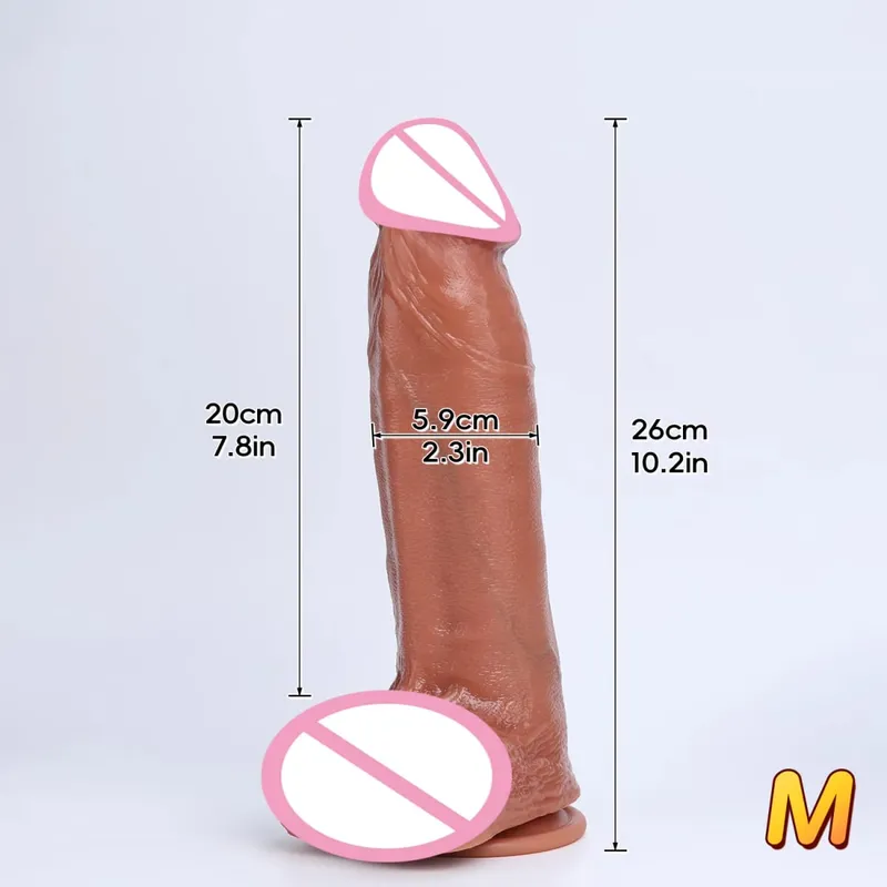 3 storlekar Realistisk XXL Tjock Penis Mjuk Silikon Dildo Man Könsorgan Vaginal Onani Sugkopp Dick Kvinna Analsexleksaker 18 — image 9