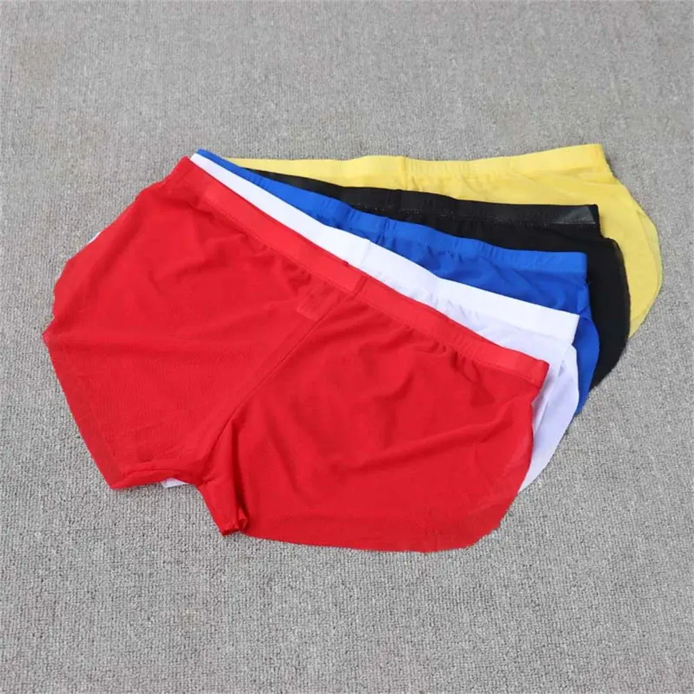 Bóxer de malla transparente para hombre, ropa interior Sexy para maletero, pantalones Aro cómodos, pantalones cortos informales de verano — image 1