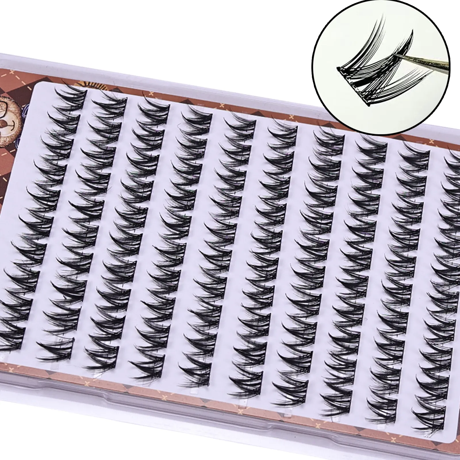 Cílios postiços autoadesivos sem cola, cílios postiços volumosos, fofos e grossos estilo manga, extensão de maquiagem para os olhos diy