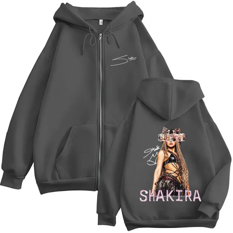 Shakira LMYNL Las Mujeres Ya No Lloran Tour Merch Zipper Hoodies Men's Women Casual Long Sleeve Zip Up Sweatshirts Jackets Coat — image 6