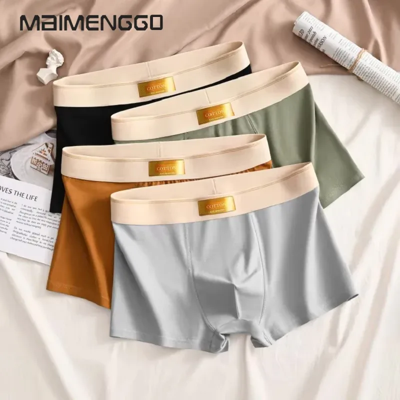 Cueca masculina de algodão boxershorts hombre calcinha homem respirável sexy esportes conforto boxers masculinos tamanho grande L-7XL — image 2