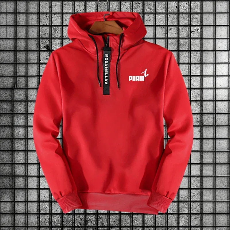 2026 Autumn Winter Daily Casual Sports Fashion Hoodie Men Women Hooded Sweatshirt High Quality Half-zip Long Sleeve Pullover