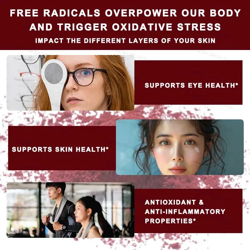 Liposomal Astaxanthin 24mg High Absorption Antioxidant for Eyes Skin Immune Brain Cognitive Support Non GMO Natural Supplement