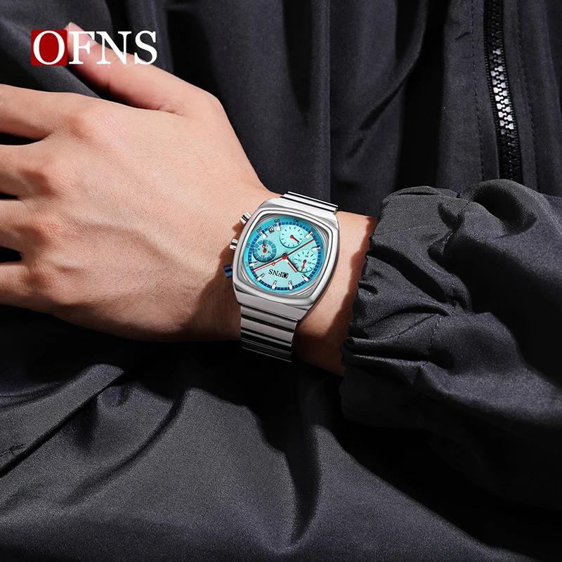 1635 New Fashion Men's Quartz Wristwatch Luminous Calendar Waterproof Steel Strap Casual Sport Watches for Man reloj hombre — image 6