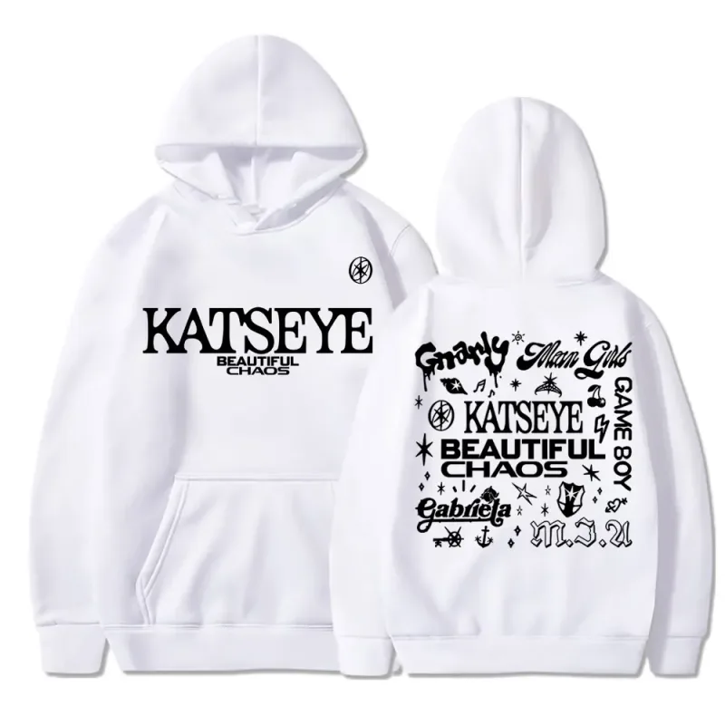 Kpop Katseye Güzel Kaos Albümü Turu Kapüşonlular Moda Retro Harajuku Erkek Kadın Spor Polar Büyük Boy Eşofman Streetwe... — image 14