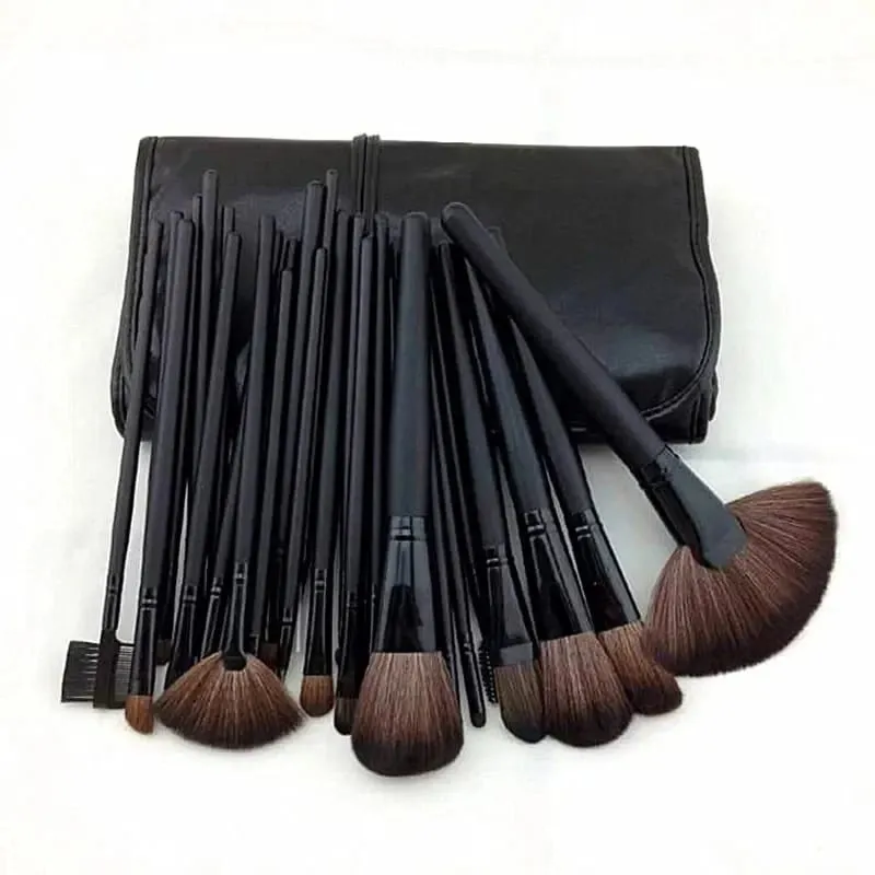 24 pçs conjuntos de pincéis de maquiagem pincéis cosméticos profissionais sobrancelha pó fundação sombras pinceaux compõem ferramentas