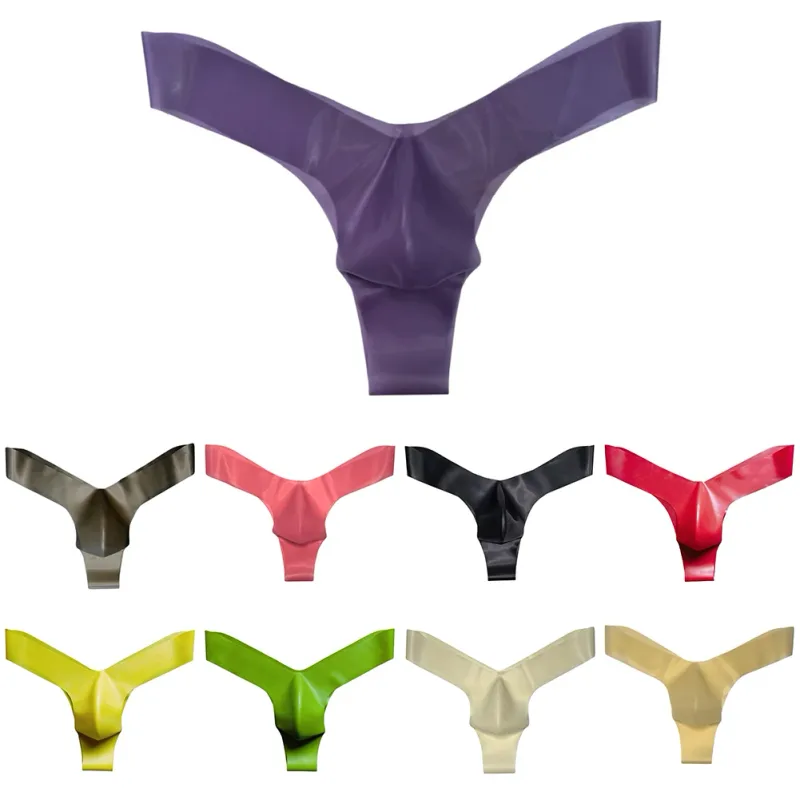 Transparent Latex Thongs For Men Briefs For Men Latex Underwear Brand New Condition G-Strings Underwear Low Waist Briefs — image 6