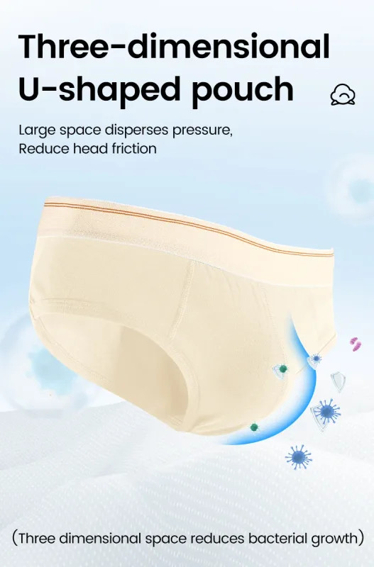 メンズ純綿通気性と快適な三角パンツ、ミッドウエスト、肌に優しく柔らかい、ティーンエイジャー用パンツ 3256810188437944 — image 13