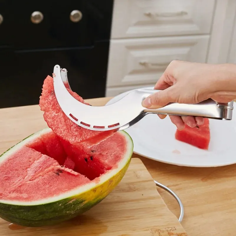 Edelstahl Windmühle Wassermelone Schneider Artefakt Salat Obst Slicer Cutter Werkzeug Wassermelone Digger Küche Zubehör Gadgets — image 7