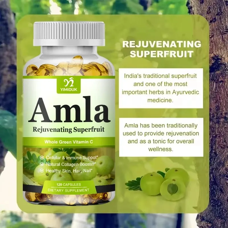 Органические капсулы амлы поддерживают коллаген, борются со свободными радикалами и обеспечивают ежедневное хорошее самочувствие. Антиоксидантная сила для иммунитета и здоровья кожи. — image 4
