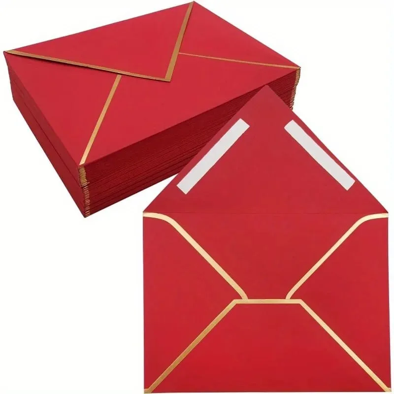 100 Pcs Western Style Envelopes Invitation Envelopes for Birthday Greeting Cards Postcards Letter Paper Party Invite Stationery Supplies — image 2