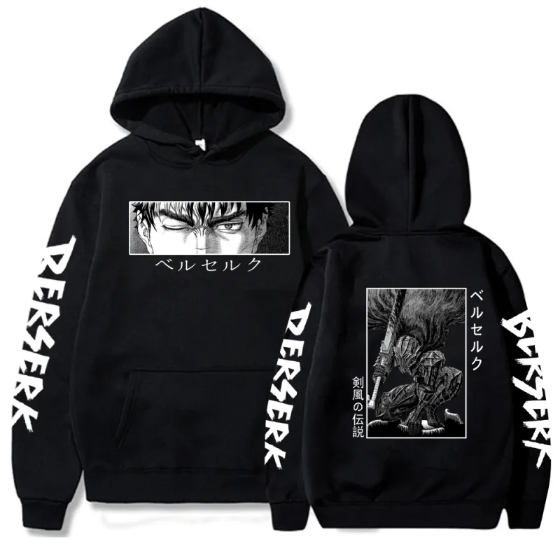 Berserk Rits Hoodies Mannen Vrouwen Lange Mouw Sweatshirt Fleece Oversized Jassen Grappige Berserk Japanse Anime Streetwear — image 44