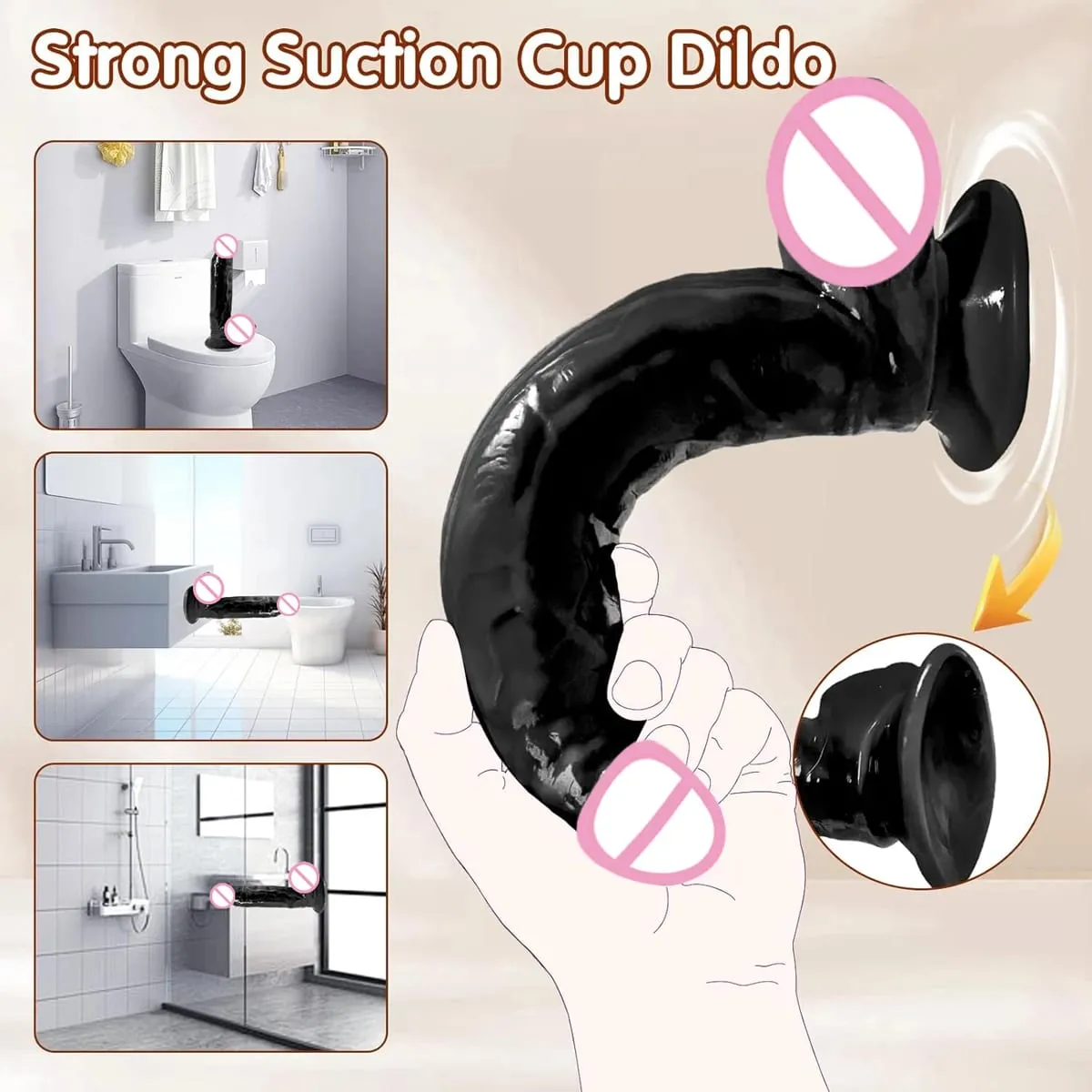 Realistic Big Dildo Huge Fake Penis With Suction Cup Flexible Artifical Dick Female Vagina Anal Masturbation For Lesbain Sex Toy — image 4