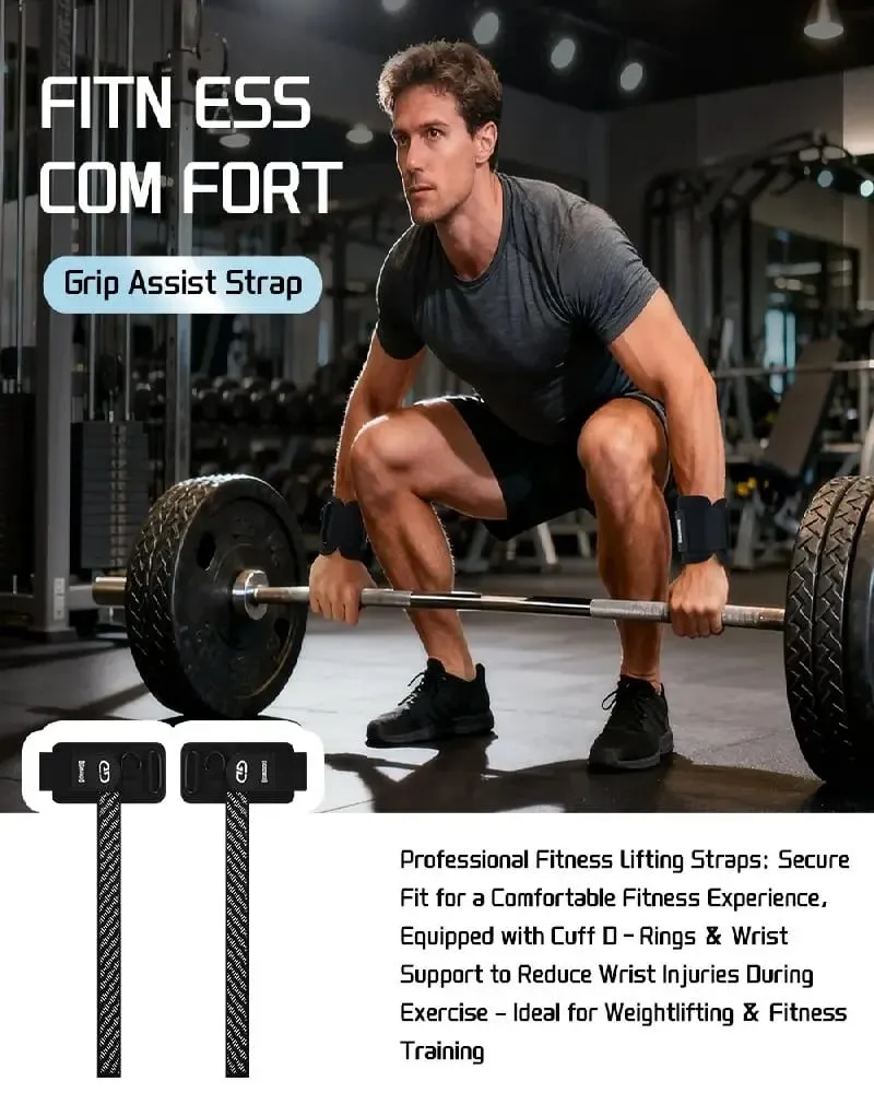 2Pcs Weightlifting Wrist Straps Strength Training Adjustable Non-slip Gym Booster Bands Fitness Lifting Support Sports Grip Band — image 6