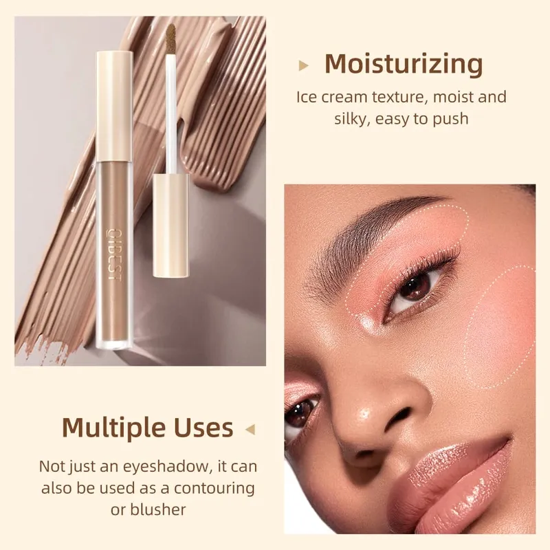 Liquid อายแชโดว์ครีม Smooth Eye แต่งหน้าอายแชโดว์กันน้ำยาวนาน Stick Blush Dual Purpose Contour ชุดเครื่องสำอางค์ — image 4