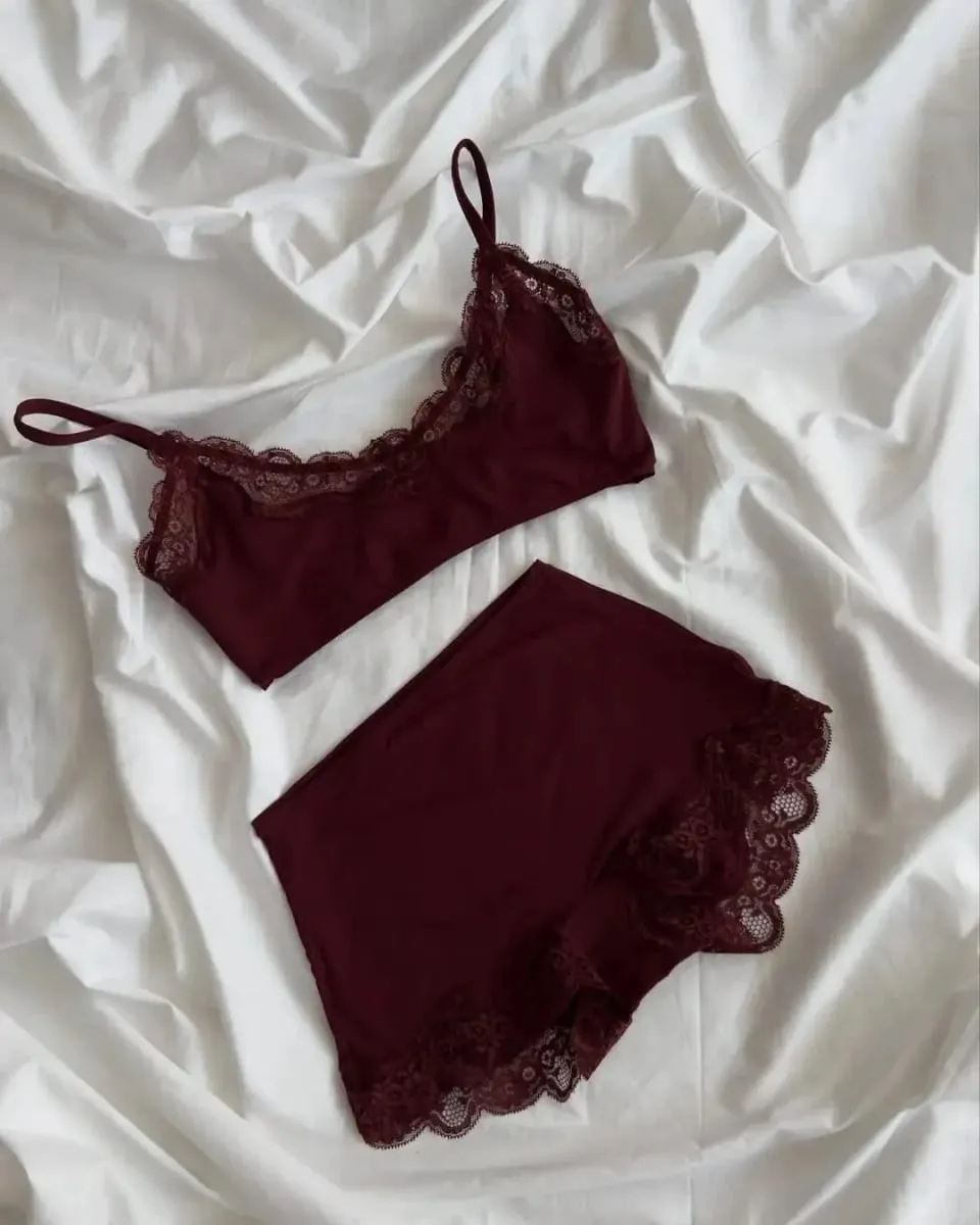 Conjunto de Sujetador de encaje bonito para mujer, combinación libre, sujetadores con Correa ajustable y bragas de cintura baja, conjuntos de lencería sencillos y elegantes de alta elasticidad — image 1